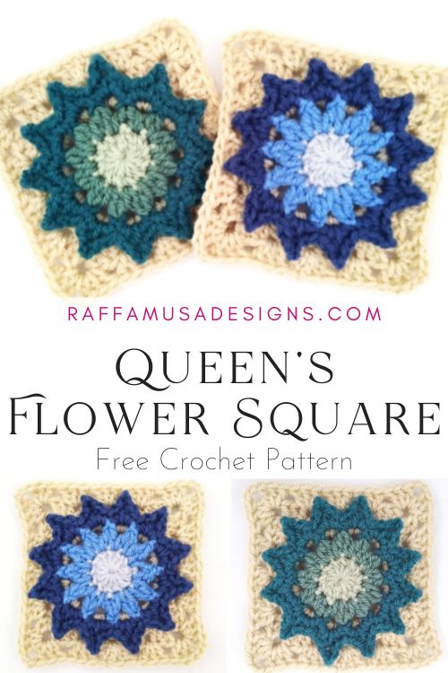 Queen's Flower Granny Square - Free Crochet Pattern