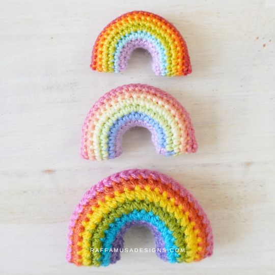 Small Rainbow Amigurumi - Free Crochet Pattern - Raffamusa Designs