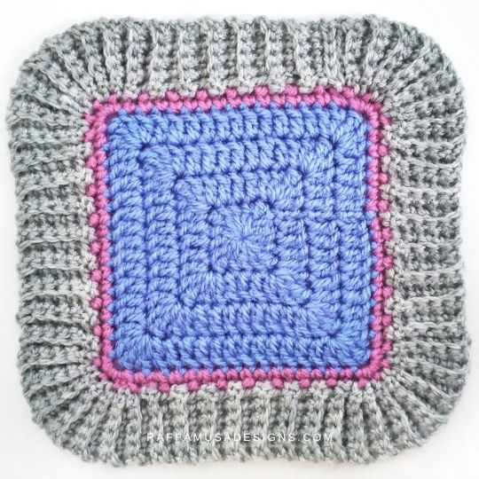 Crochet Ribbed Border for Blankets - Raffamusa Designs