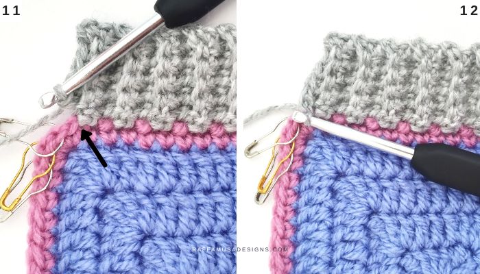 Crochet Ribbed Border Edging - Tutorial - 11, 12 - Raffamusa Designs