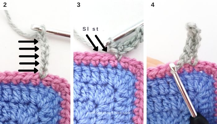 Crochet Ribbed Border Edging - Tutorial - 2, 3, 4 - Raffamusa Designs
