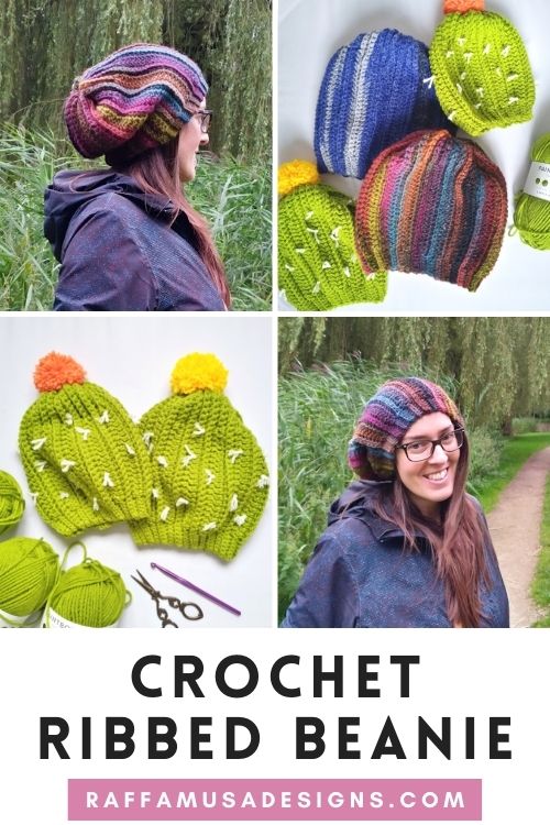 Free Crochet Pattern - Ribbed Slouchy Hat - Raffamusa Designs