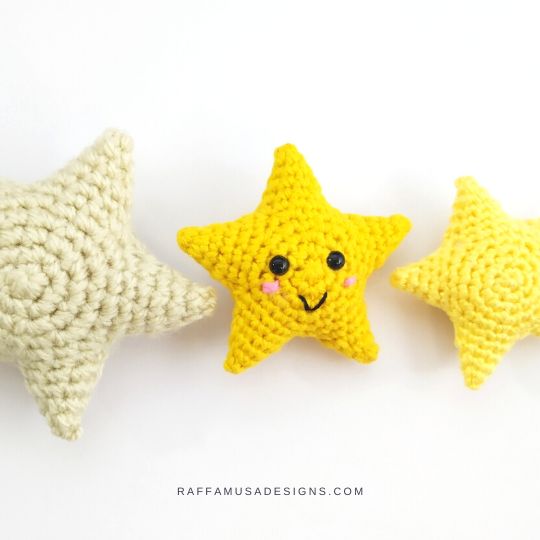 Crochet Amigurumi Stars - Raffamusa Designs
