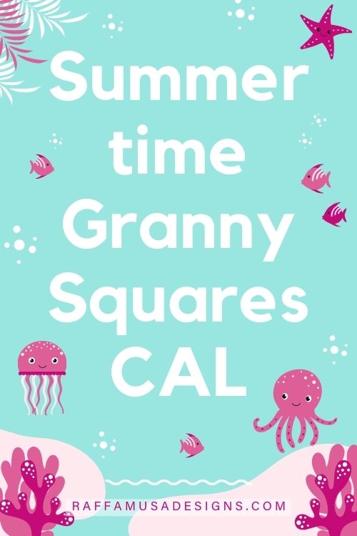 Summertime Granny Squares - Crochet Patterns - Raffamusa Designs