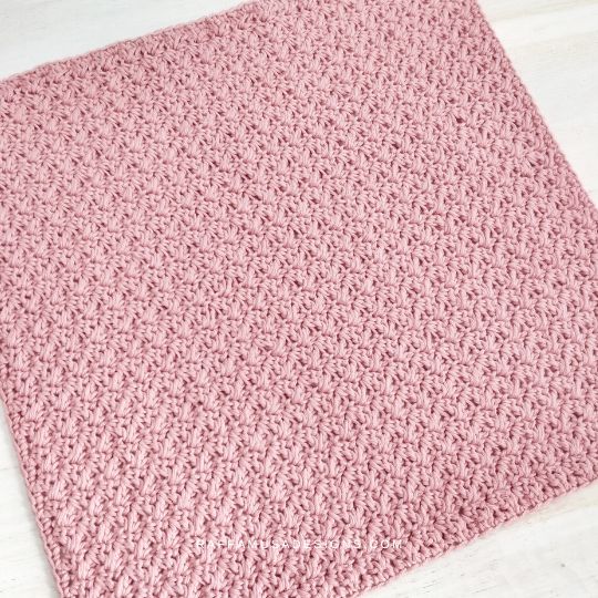 Crochet Suzette Stitch Square in Fingering Weight Yarn - Raffamusa Designs