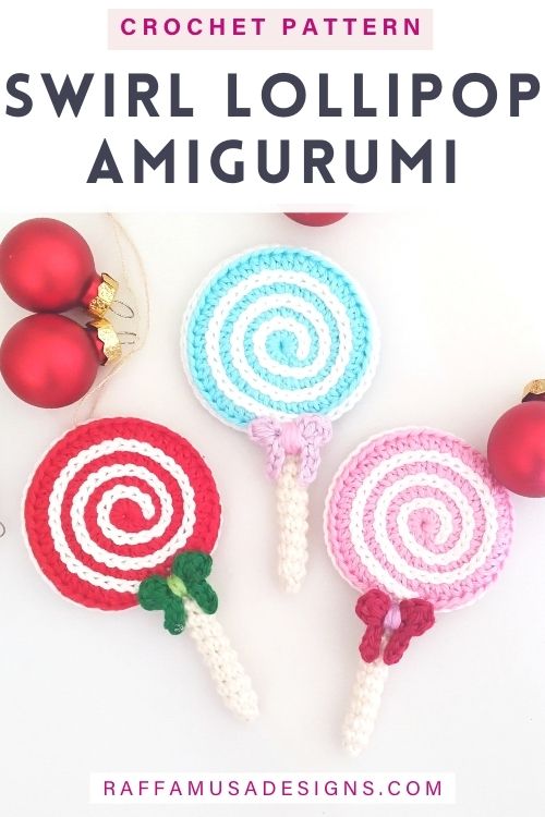 Swirl Lollipop Amigurumi - Free Crochet Pattern - Raffamusa Designs