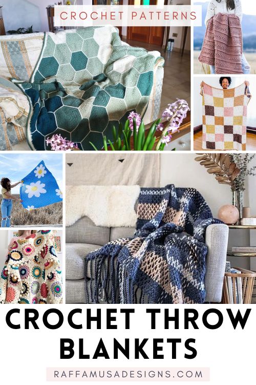 Throw Blankets Free Crochet Patterns - Round Up - Raffamusa Designs