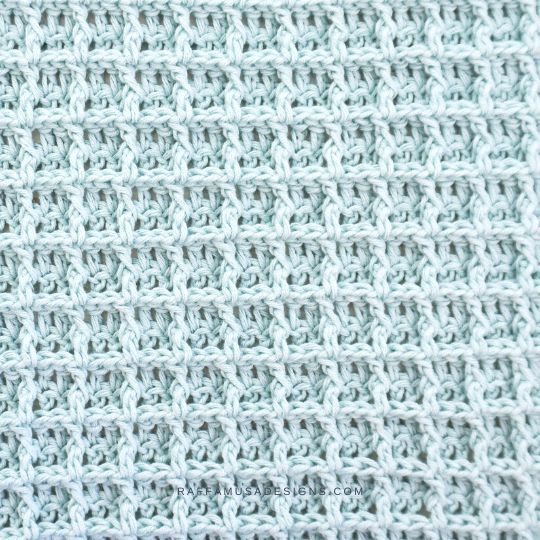 Crochet Waffle Stitch - Raffamusa Designs