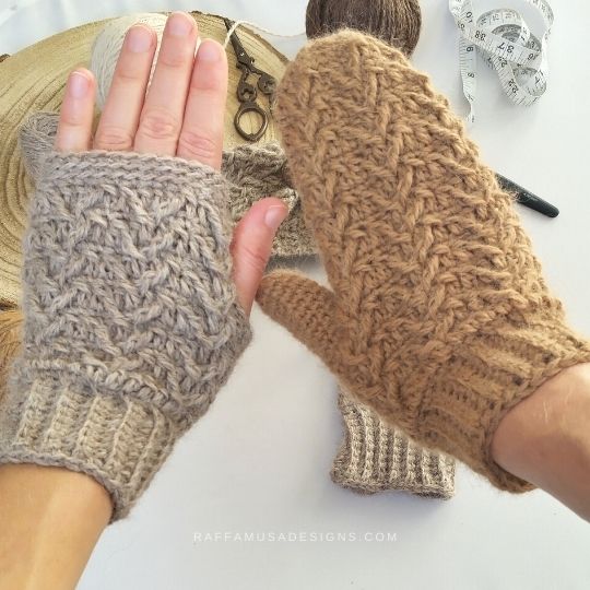 Hygge Wrapped Arrow Gloves - Raffamusa Designs