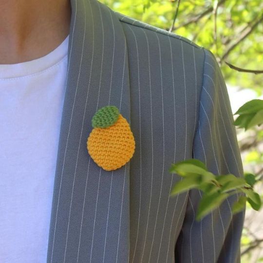 Cute Brooch Lemon - Pattern Toy by Sandy