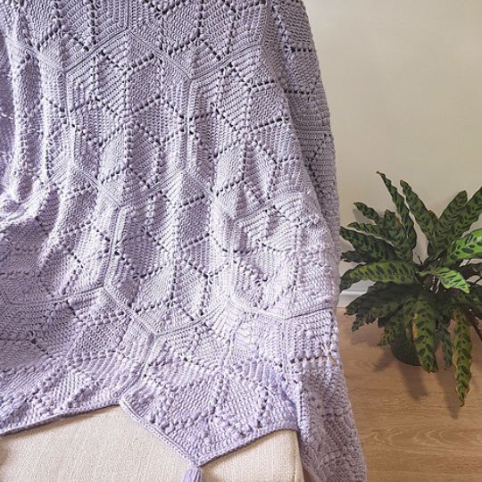 Crochet Diamonds Hexagon Blanket - Made By Gootie