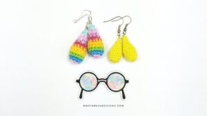 Drops Earrings - Free Crochet Pattern - Raffamusa Designs