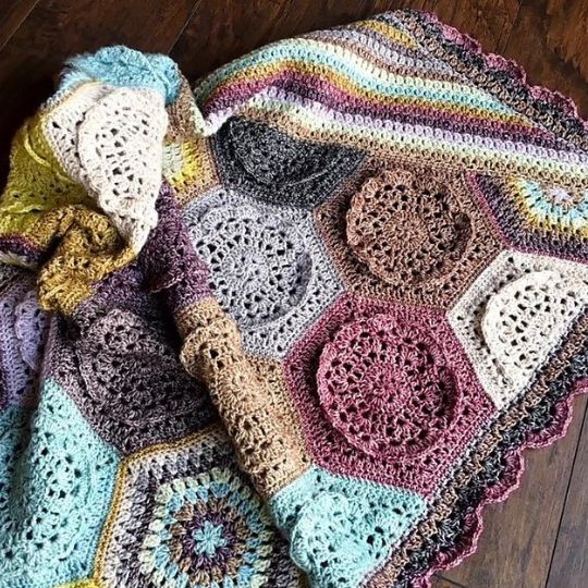 Dutch Rose Crochet Blanket - Cypress Textiles