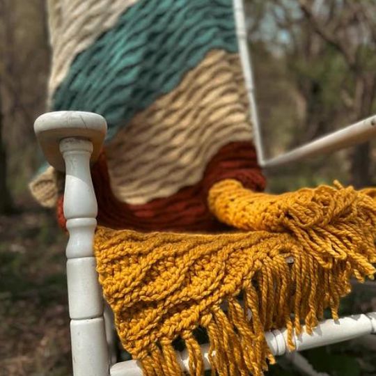Crochet Fireside Blanket - Spotted Horse Design Co