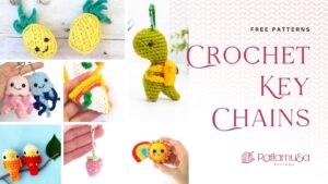 Free Crochet Keychain Patterns - Roundup Post - Raffamusa Designs