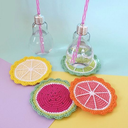 Fruity Coasters - Jennifer Santos for Hobbii Website