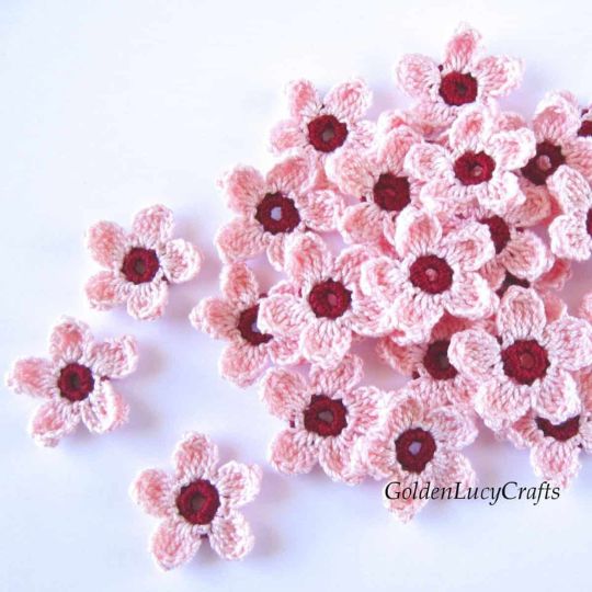 Golden Lucy Crafts - Crochet Cherry Blossom