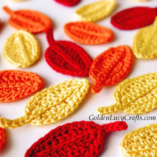 Golden Lucy Crafts - Easy Fall Crochet Leaves