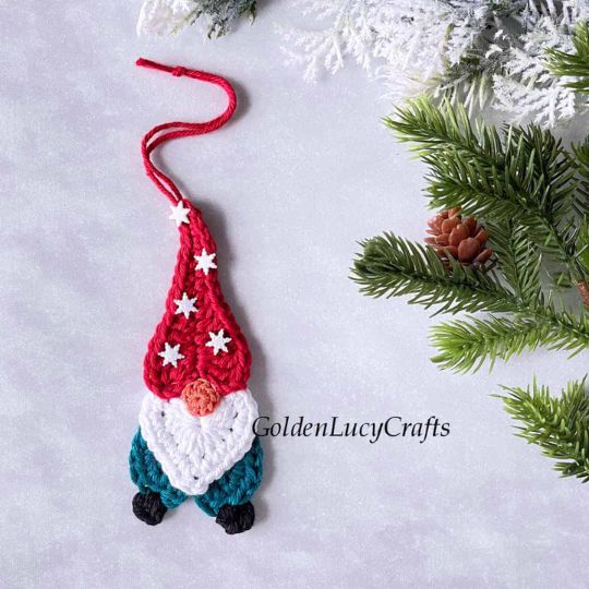 Golden Lucy Crafts - Gnome Ornament