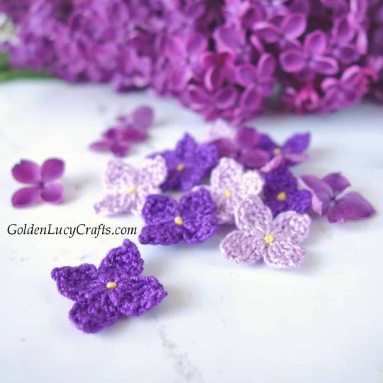 Golden Lucy Crafts - Crochet Lilac Flowers