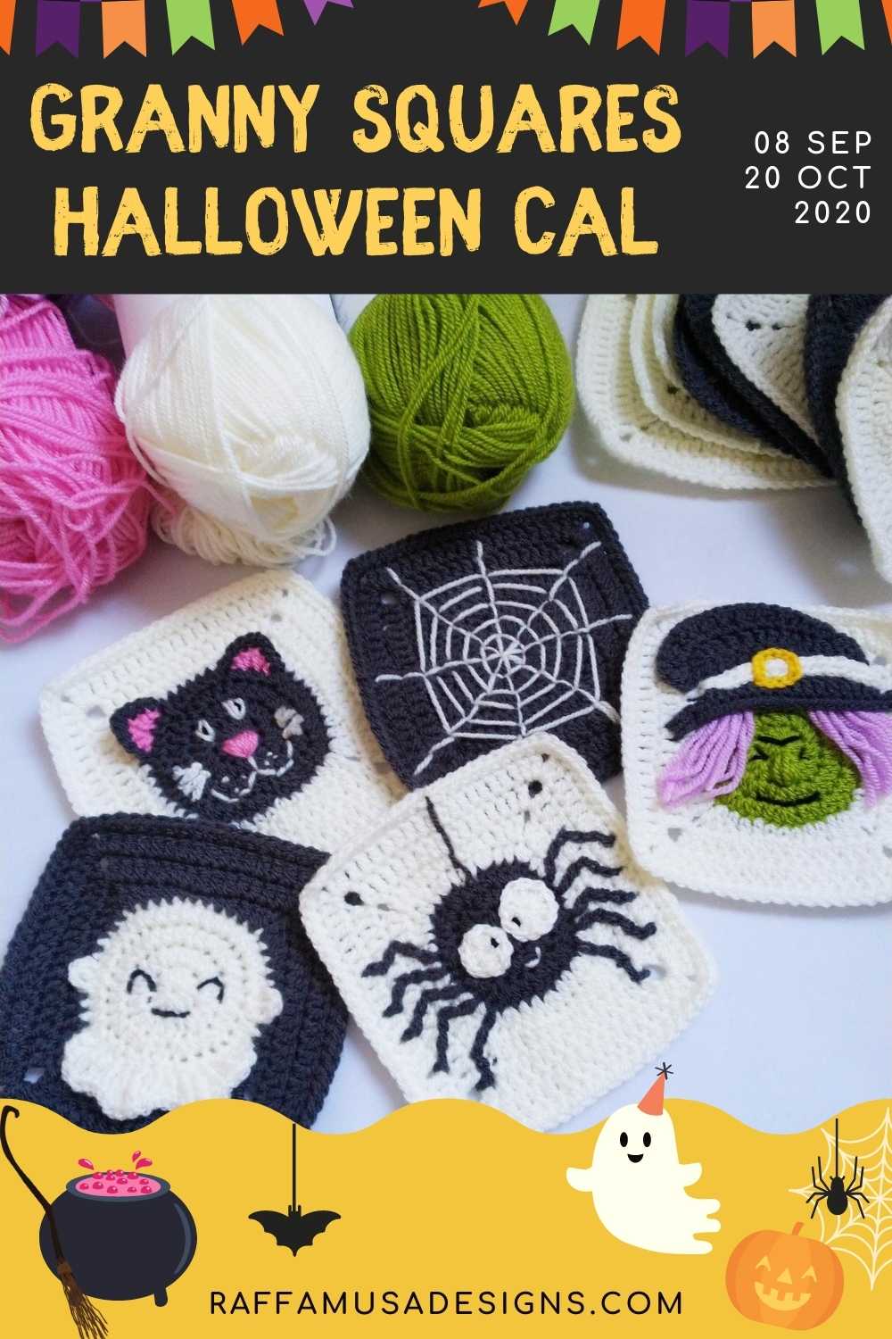 Granny Squares Halloween CAL - Free e-mail crochet along
