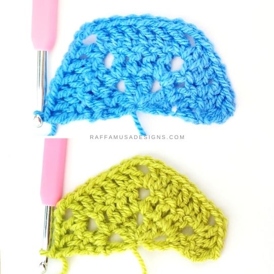 How to Crochet Half Solid Granny Squares - Raffamusa Designs