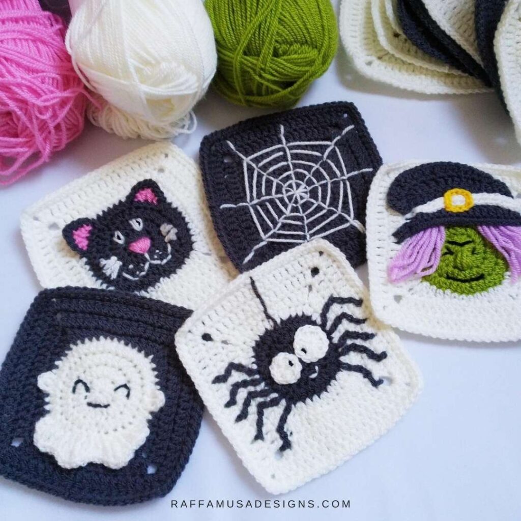 Halloween Granny Squares - Crochet Patterns