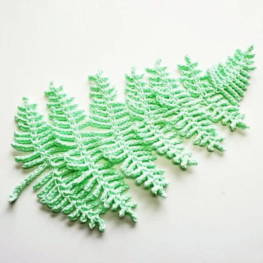 Handmade by Raine - Crochet Fern Leaf