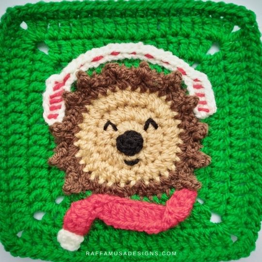 Cute Hedgehog Granny Square - Crochet Pattern