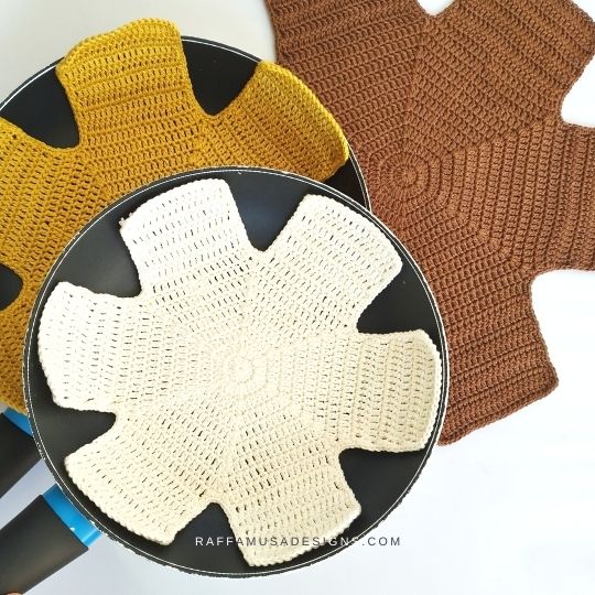 Crochet Pan Protectors - Raffamusa Designs