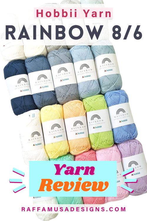 Hobbii Rainbow Cotton 8/6 - Yarn Review - Raffamusa Designs