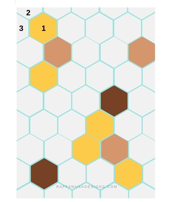 Honeycomb Kitchen Towel - Assembly Scheme - Raffamusa Designs