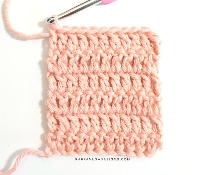 How to Crochet Straight edges with the Chainless Starting Double Crochet - Free Tutorial wiht video - Raffamusa Designs