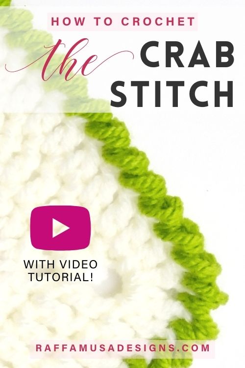 How to Crochet the Crab Stitch - with Video Tutorial - Raffamusa Designs