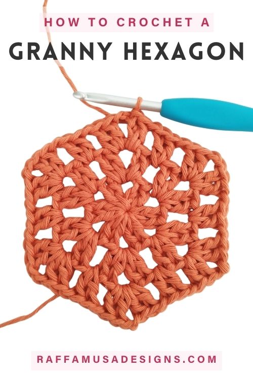 How to Crochet a Classic Granny Hexagon - Free Pattern Tutorial - Raffamusa Designs