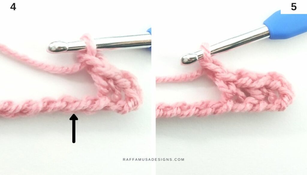 How to Crochet the Moss Stitch - 4-5 - Raffamusa Designs