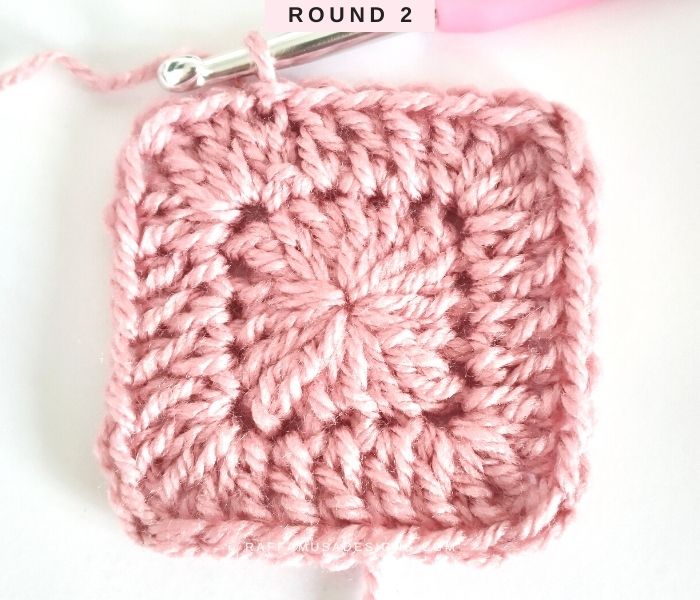 Crochet Solid Square - No Gaps - Round 2 - Raffamusa Designs