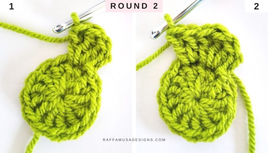 Round 2 - Step-by-Step - Crochet Solid Granny Square - No Gaps - Raffamusa Designs