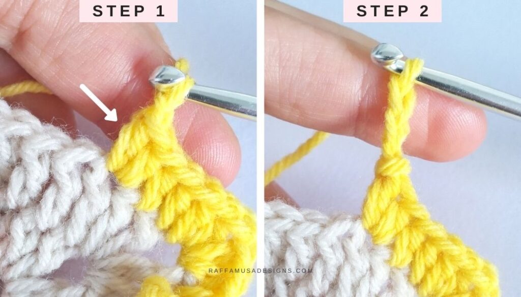 How to Crochet the Little Stars Border - Steps 1 and 2 - Raffamusa Designs