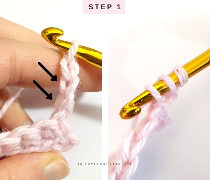 How to crochet the Star Stitch Scarf - Step 1 - Raffamusa Designs