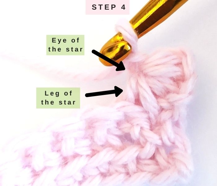 How to crochet the Star Stitch Scarf - Step 4 - Raffamusa Designs