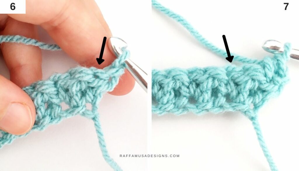 Crochet Suzette Stitch Tutorial - 6-7 - Raffamusa Designs