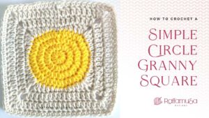 How to crochet a Simple Circle Granny Square - Free Crochet Pattern - Raffamusa Designs