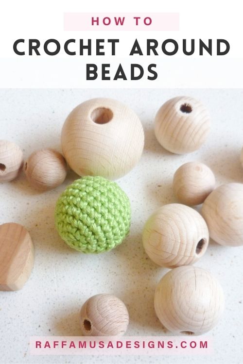 How to Crochet Around Beads - Free Tutorial and Pattern - Raffamusa Designs