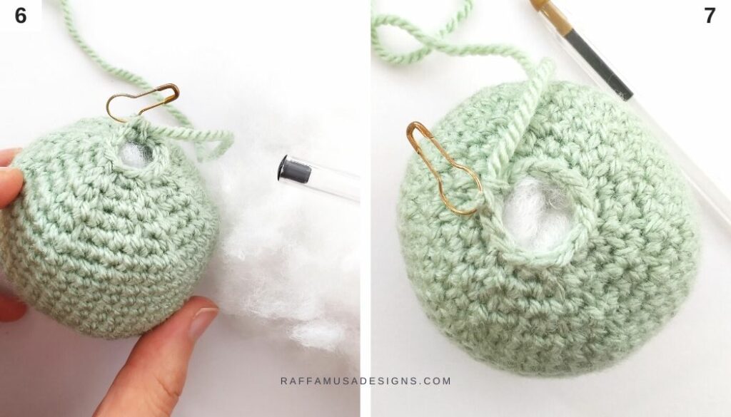 How to Crochet a Perfect Amigurumi Ball - 6-7 - Raffamusa Designs