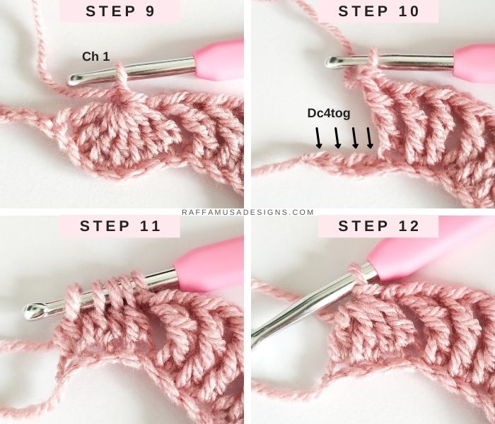 Feather and Fan Stitch Crochet Tutorial - Row 1, Part 3