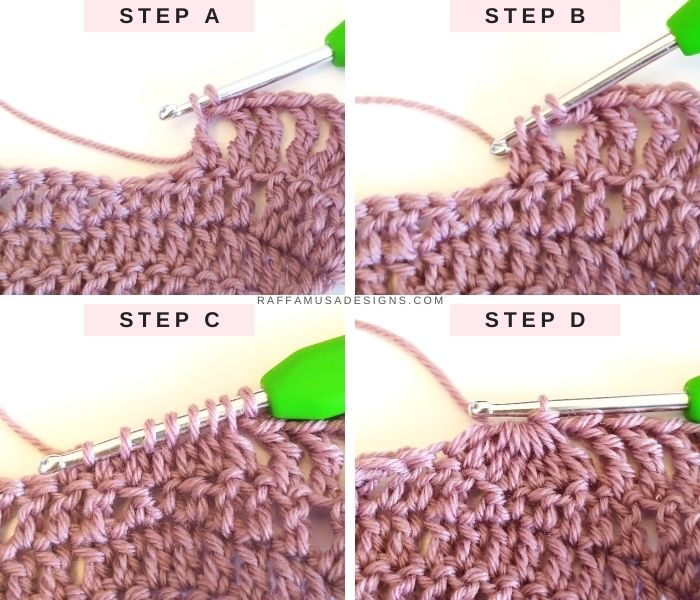 How to Crochet 7 Together - Dc7Tog - Step-by-Step Tutorial - Raffamusa Designs