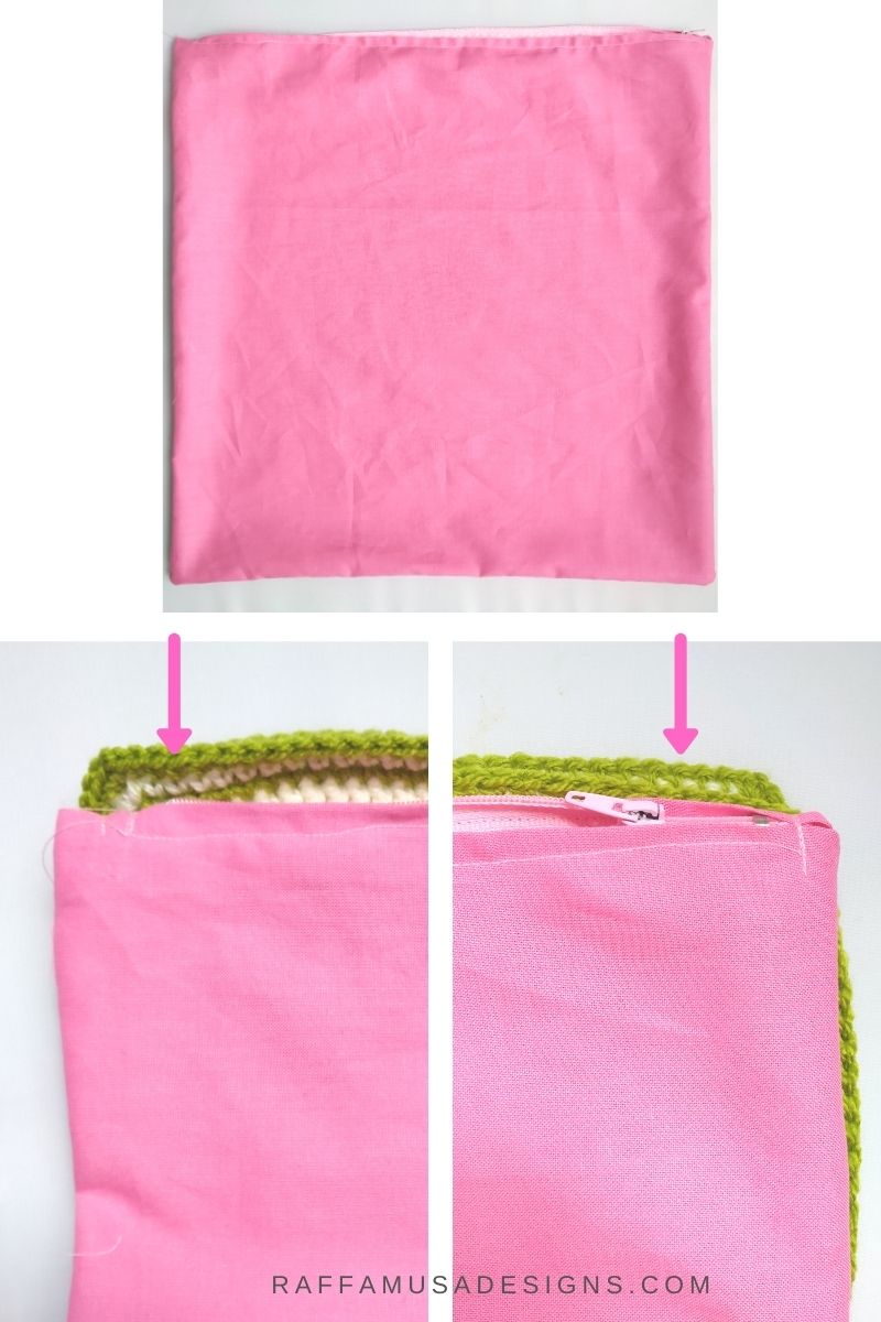 Lining for crochet pillowcases
