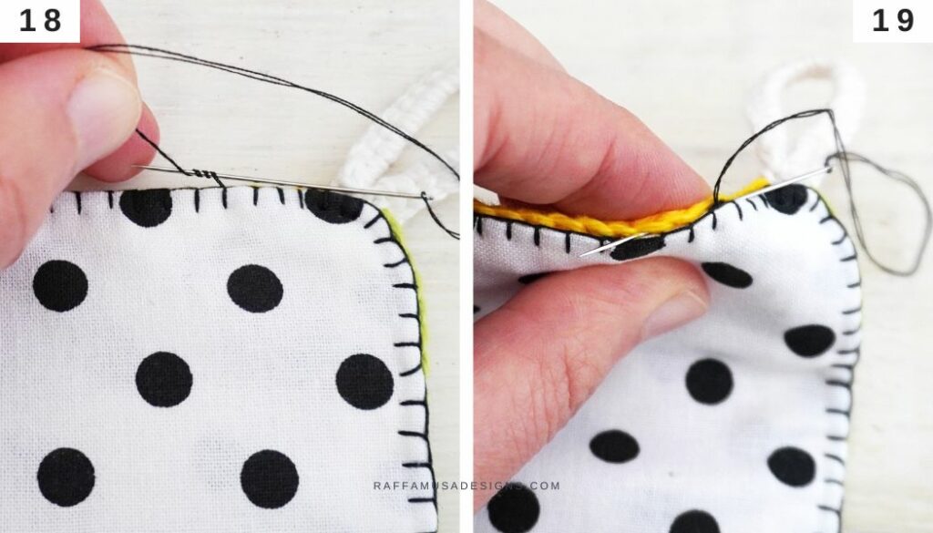 Secure your thread with a knot stitch