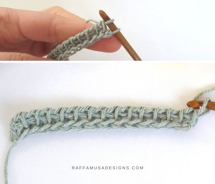 How to Make a Tunisian Crochet Foundation Row - Complete Row - Free Tutorial - Raffamusa Designs